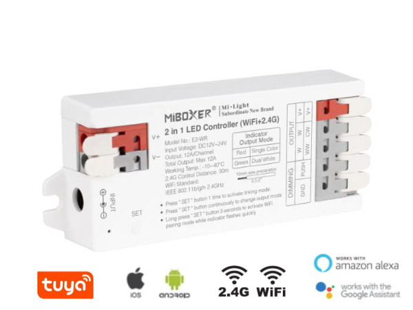 MiBoxer 2in1 LED Controller E2-WR Single Color + CCT