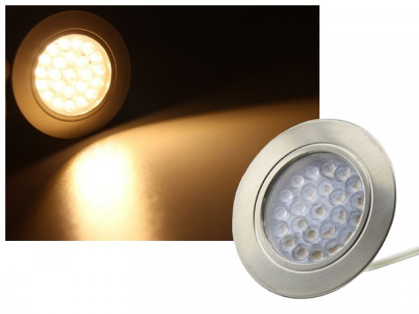 LED Einbaustrahler Downlight 24 LED warmweiss