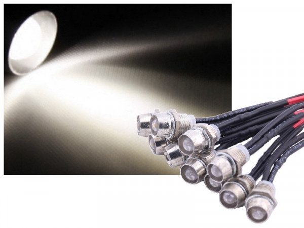 10x LED Schraube Edelstahl 5V Mini Spot Strahler neutralweiss