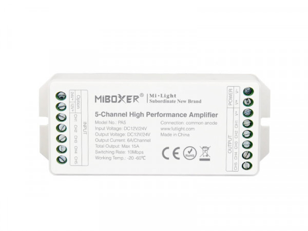 5-Kanal High Performance LED Amplifier 12V / 24V PA5 MiBoxer