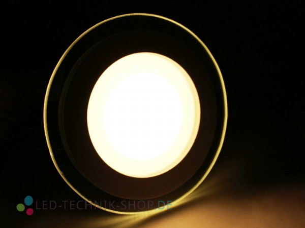 LED Glas Design Downlight 6W warmweiss