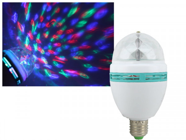 Disco Effekt RGB LED Lampe E27 3W